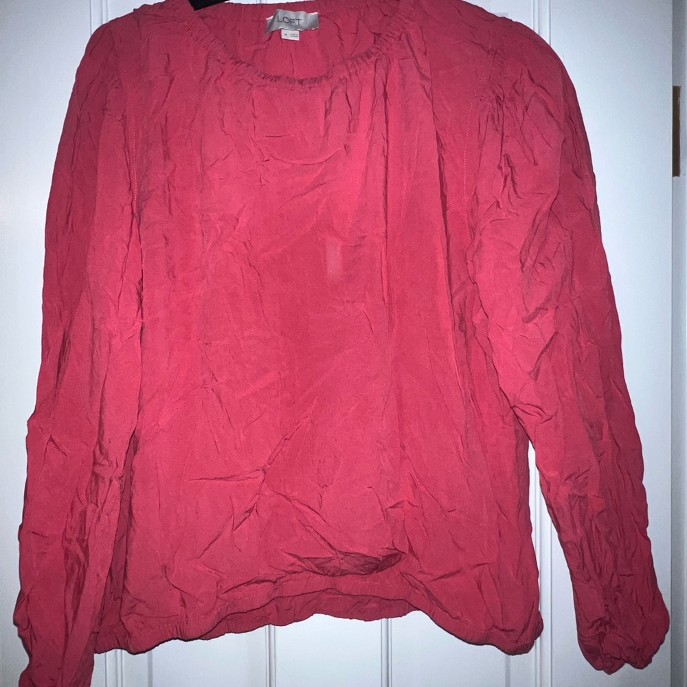 LOFT Vibrant Pink Blouse